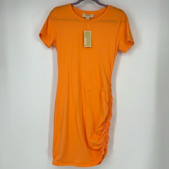 Michael Kors Tshirt Style Orange Dress Womens Medium NWT - Picture 1 of 6